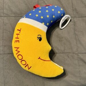 Vintage Scholastic The Moon Plush Book Baby Pull String Musical‎ Book